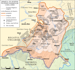 Banatul de Severin în epoca Huniazilor (1445-1490) | sursa: historymaps.ro