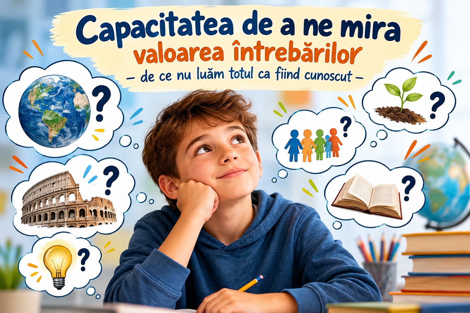 Capacitatea de a ne mira; valoarea întrebărilor – de ce nu luăm totul ca fiind cunoscut