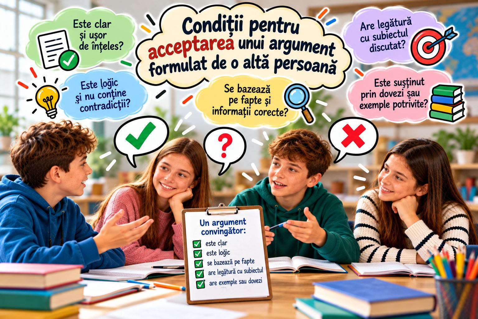 Condiții pentru acceptarea unui argument formulat de o altă persoană