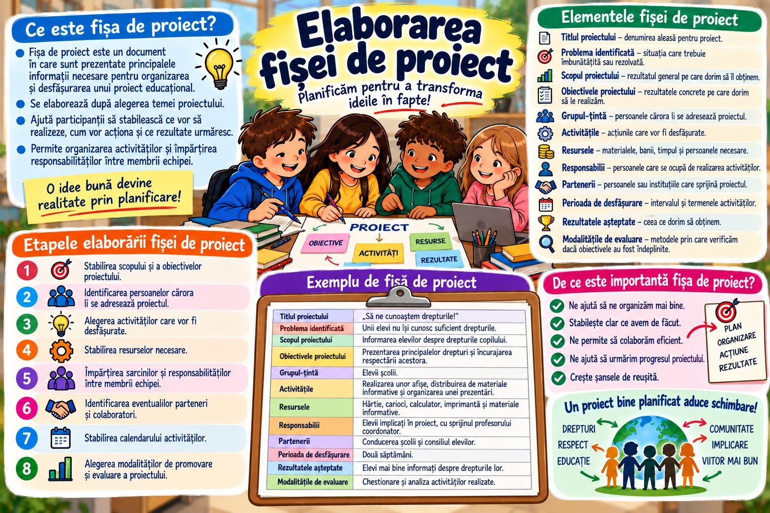 Elaborarea fișei de proiect