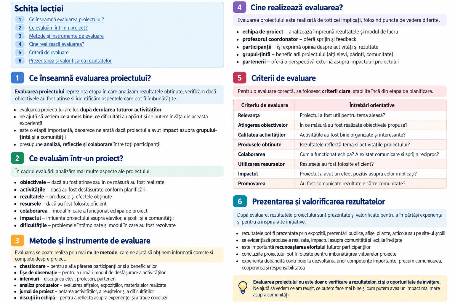 Evaluarea proiectului propus