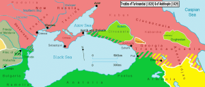 Marea Neagră după Tratatul de Pace de la Adrianopol din 1829 | sursa: wikimedia.org