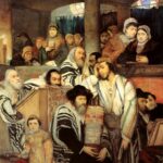 Maurycy Gottlieb - Evrei rugându-se în sinagogă de Yom Kipur | sursa: wikipedia.org