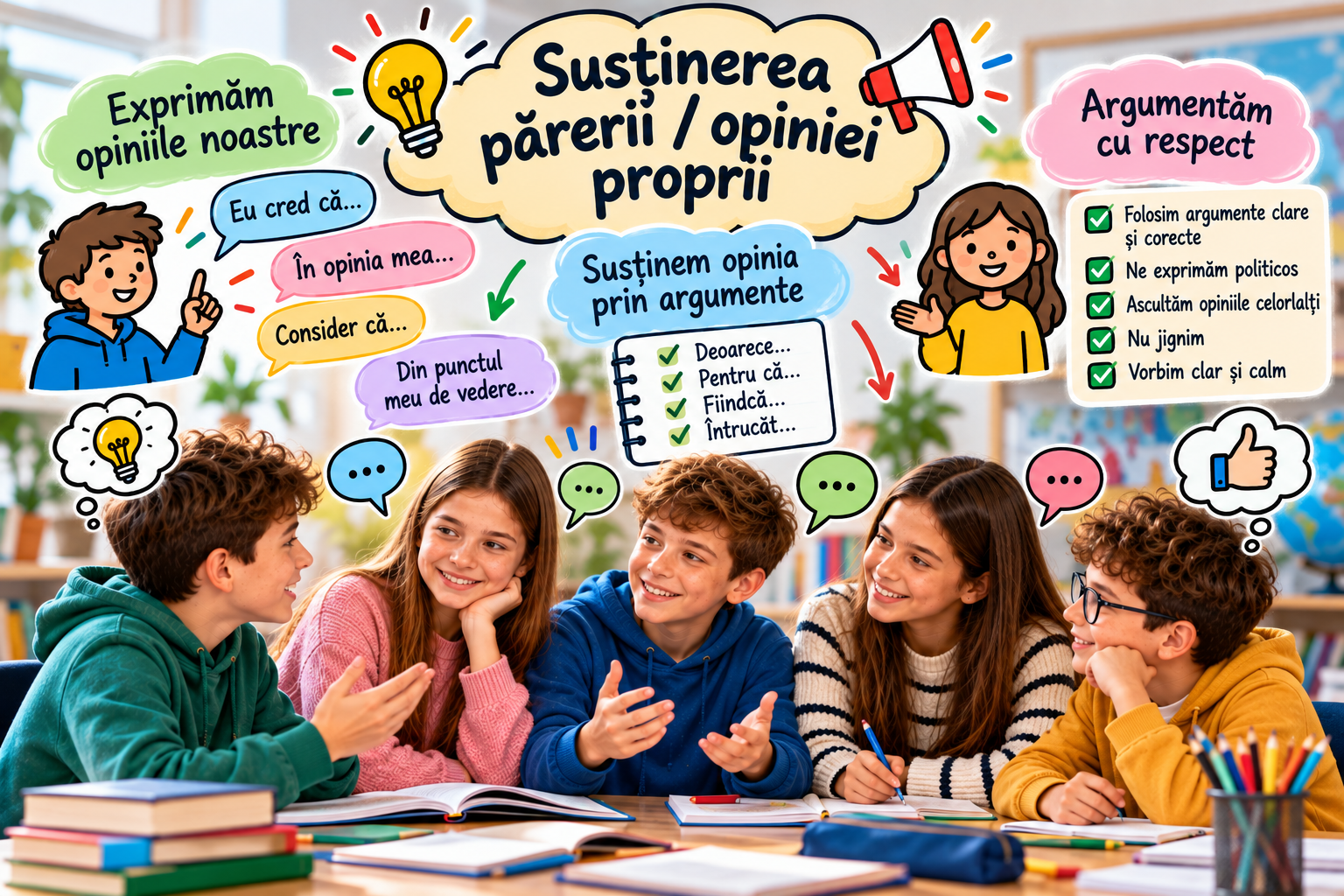 Susținerea părerii / opiniei proprii