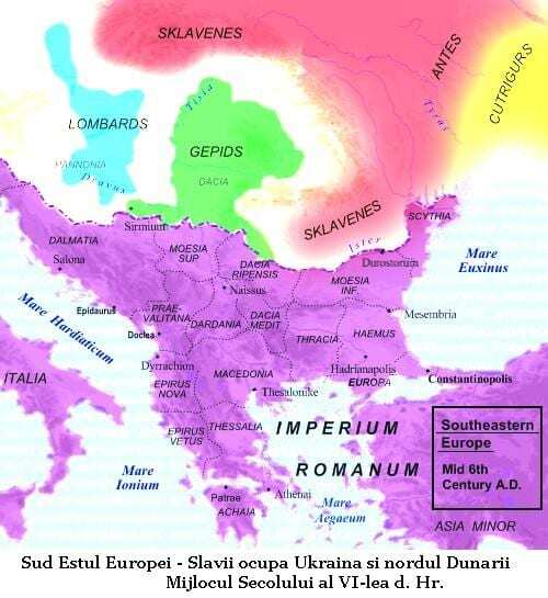 Migrația slavilor în secolul VI | sursa: byzantinemilitary.blogspot.com