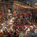 Atacul venețienilor asupra Constantinopolului (1204) | sursa: Domenico Tintoretto - worldhistory.org