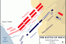 Bătălia de la Issos (333 î.Hr.) – poziționarea trupelor