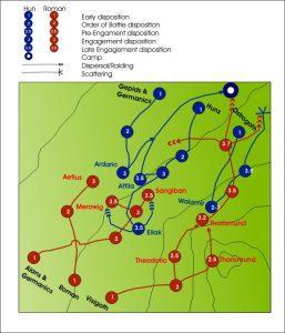 Bătălia de pe Câmpiile Catalaunice (451) | sursa: Dryzen - worldhistory.org