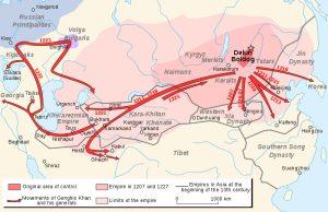 Campaniile militare ale lui Ginghis Han | sursa: Bkkbrad - worldhistory.org