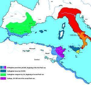 Cartagina în timpul războaielor punice | sursa: Javierfv1212 - worldhistory.org