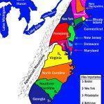 Cele 13 colonii engleze din America de Nord | sursa: sandt.learnquebec.ca