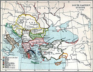 Europa de Sud-Est (1340) | sursa: maps.lib.utexas.edu