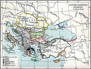 Europa de Sud-Est (1354-1358) | sursa: maps.lib.utexas.edu
