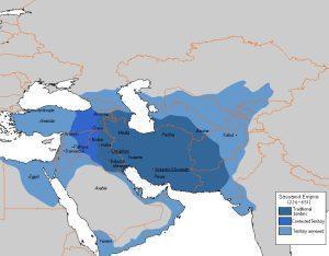 Expansiunea teritorială a Imperiului Sasanid | sursa: Dcoetzee - worldhistory.org