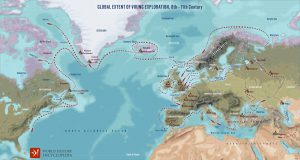 Explorarea lumii de către vikingi | sursa: Simeon Netchev - worldhistory.org
