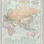 Emisfera estică a lumii (1910) | sursa: geographicus.com