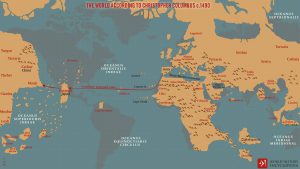 Harta lumii în viziunea lui Cristofor Columb | sursa: Simeon Netchev - worldhistory.org