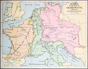 Împărțirea Imperiului Carolingian | sursa: Dodd, Mead and Company - worldhistory.org