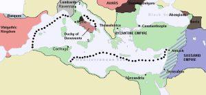 Imperiul Bizantin în anul 626 | sursa: Justinian43 - worldhistory.org