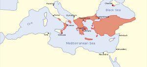 Imperiul Bizantin la mijlocul secolului IX | sursa: Bigdaddy1204 - worldhistory.org