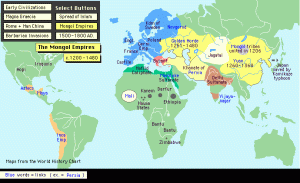 Imperiul Mongol (1200-1480) | sursa: hyperhistory.com