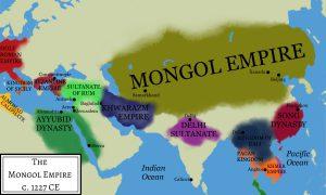 Imperiul mongol în timpul lui Ginghis Han | sursa: Arienne King - worldhistory.org