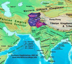 Imperiul Sasanid (600) | sursa: worldhistorymaps.info