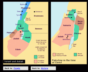 Israel și Iudeea (sec. VIII-VI î.Hr.) | sursa: hyperhistory.com