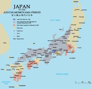 Japonia în secolul XVI | sursa: Zakuragi - worldhistory.org