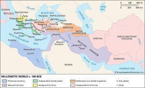 Lumea elenistică (188 î.Hr.) | sursa: britannica.com
