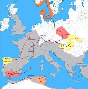 Migrația vandalilor din Europa în Africa | sursa: O.Mustafin - worldhistory.org