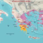 Orașele-state grecești în anul 500 î.Hr.