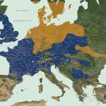 Răspândirea triburilor celtice și germanice în Europa în jurul anului 52 î.Hr.