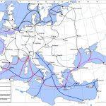 Rutele comerciale din Europa și Asia Mică în Evul Mediu târziu | sursa: Lampman - worldhistory.org