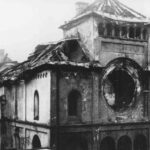 Sinagogă distrusă în timpul Nopții de Cristal | sursa: encyclopedia.ushmm.org
