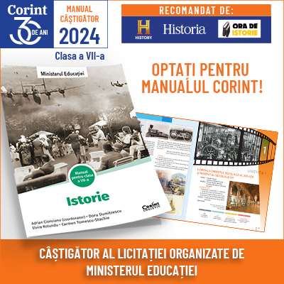 Manual de Istorie pentru clasa a VII-a de la Editura Corint, câștigător al licitației organizate de Ministerul Educației