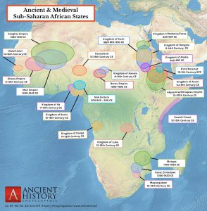 Statele antice și medievale din Africa Subsahariană | sursa: Mark Cartwright - worldhistory.org