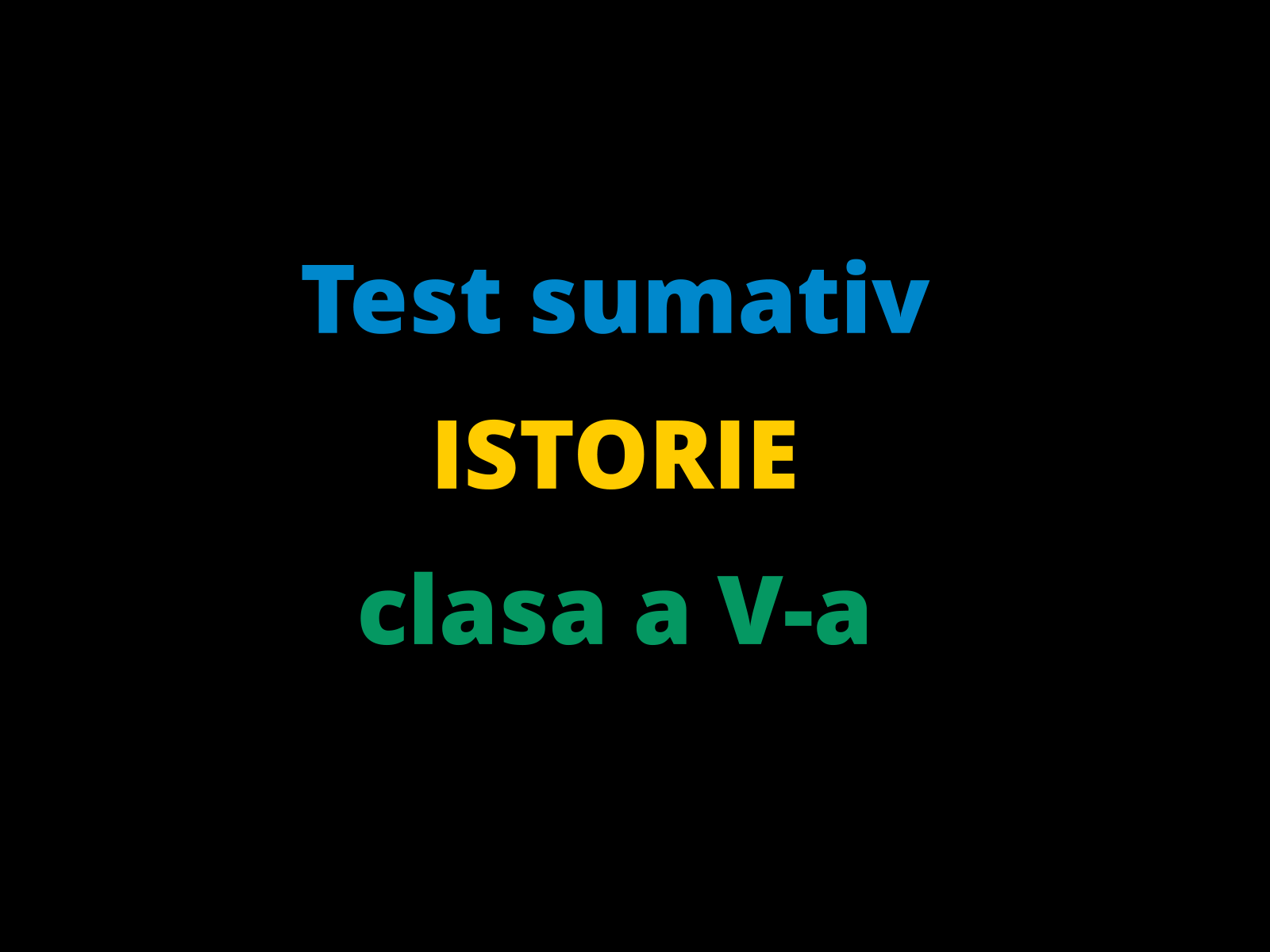 Geto-dacii (test sumativ la disciplina istorie pentru clasa a V-a)