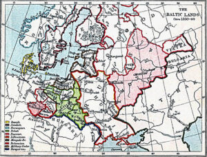 Ținuturile baltice (1350-1360) | sursa: maps.lib.utexas.edu