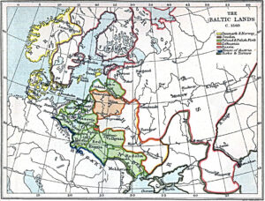 Ținuturile baltice (1563) | sursa: maps.lib.utexas.edu