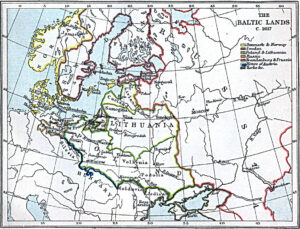 Ținuturile baltice (1617) | sursa: maps.lib.utexas.edu