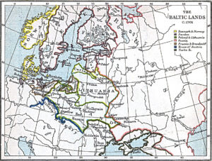 Ținuturile baltice (1701) | sursa: maps.lib.utexas.edu