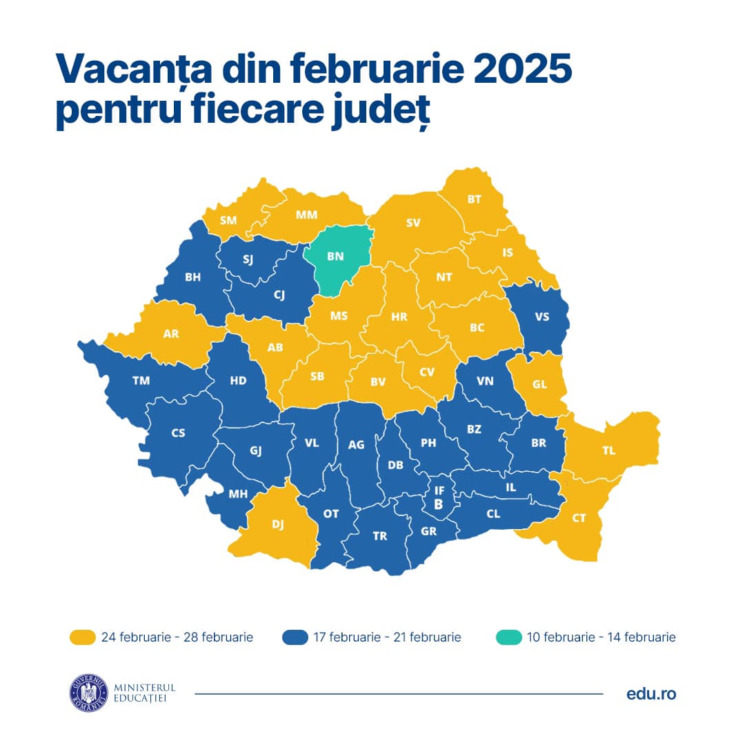 Structura anului școlar 2024-2025 + calendar (toate județele ...