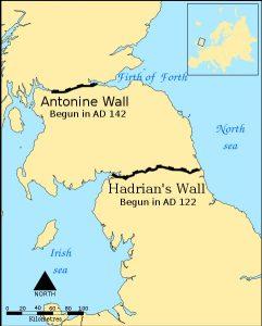 Zidurile împăraților romani Hadrian și Antoninus | sursa: wikipedia.org