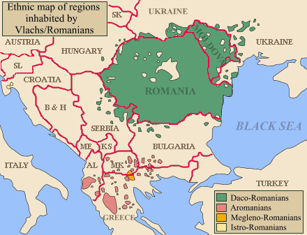 Zone locuite de aromâni | sursa: wikipedia.org